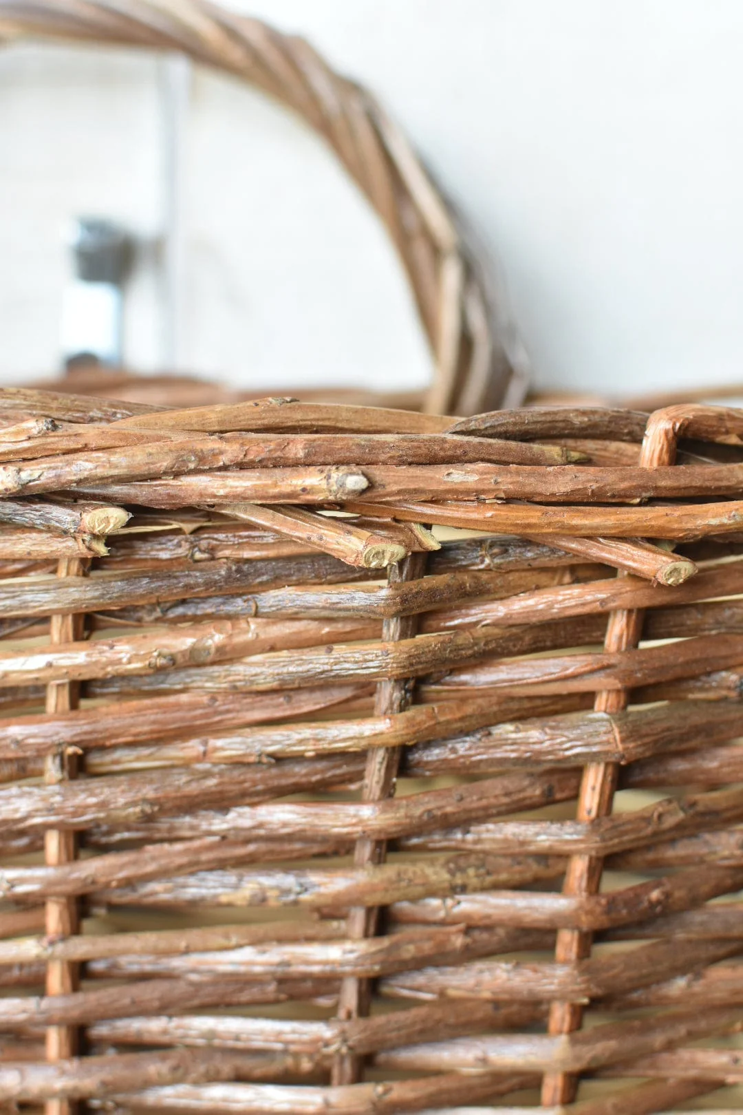 11" x 17" Wicker Basket w/Handle - Image 4