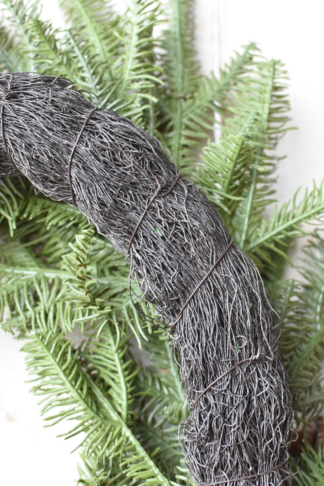 24" Faux Green Spruce Real Touch Wreath w/Faux Pinecones - Image 6