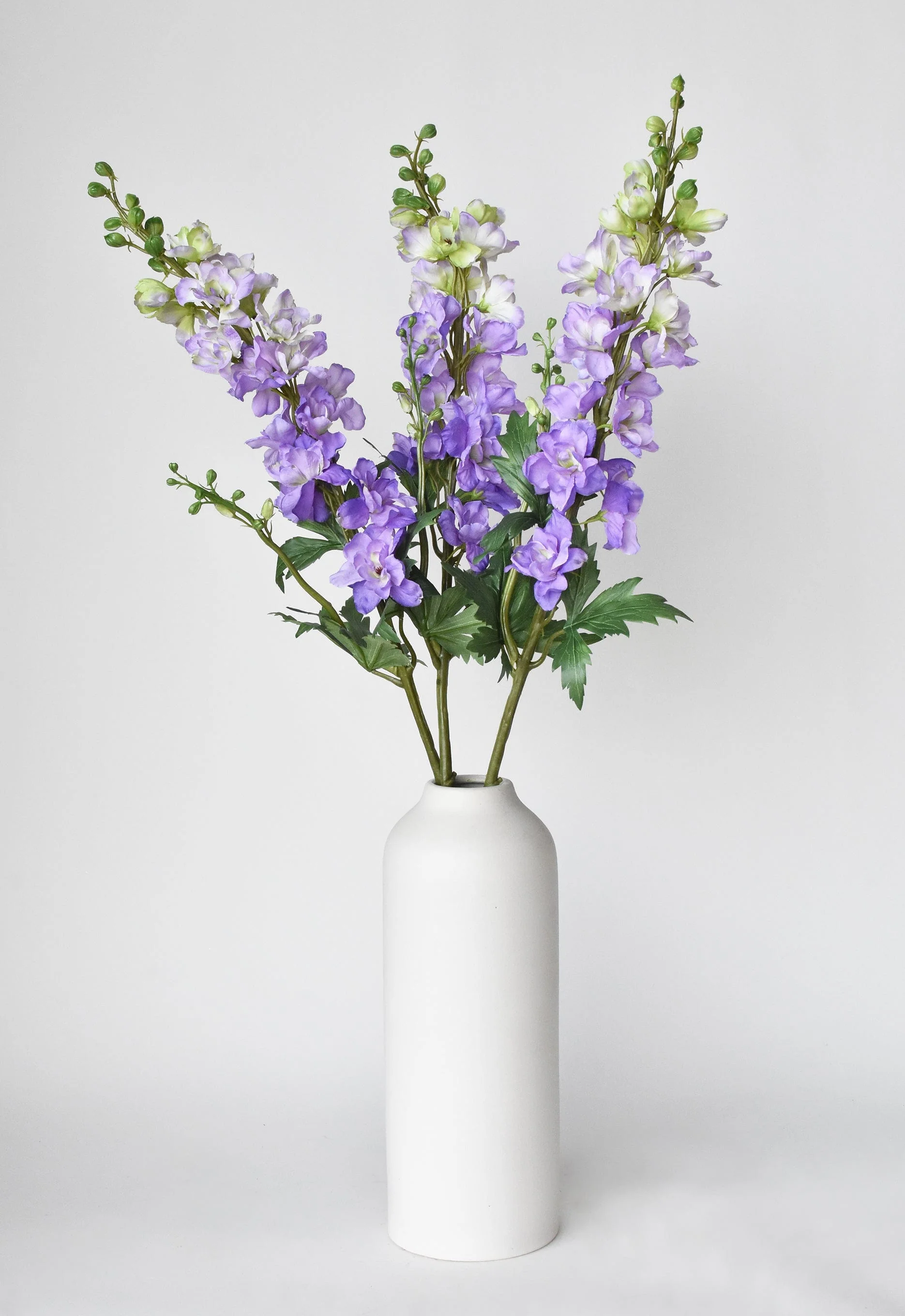 House of JSD 35" Faux Light Purple Delphinium Stem - Image 3