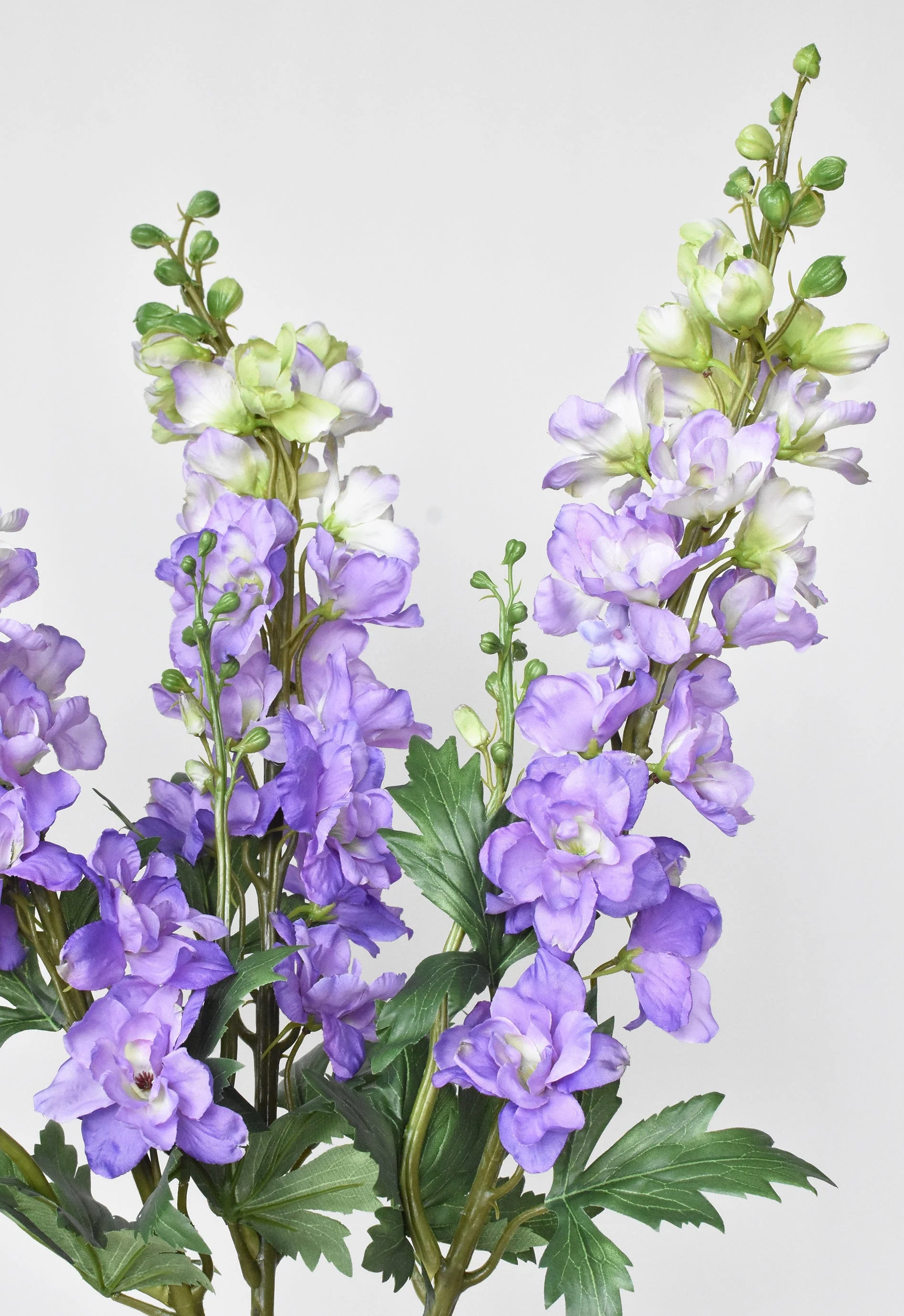 House of JSD 35" Faux Light Purple Delphinium Stem - Image 4