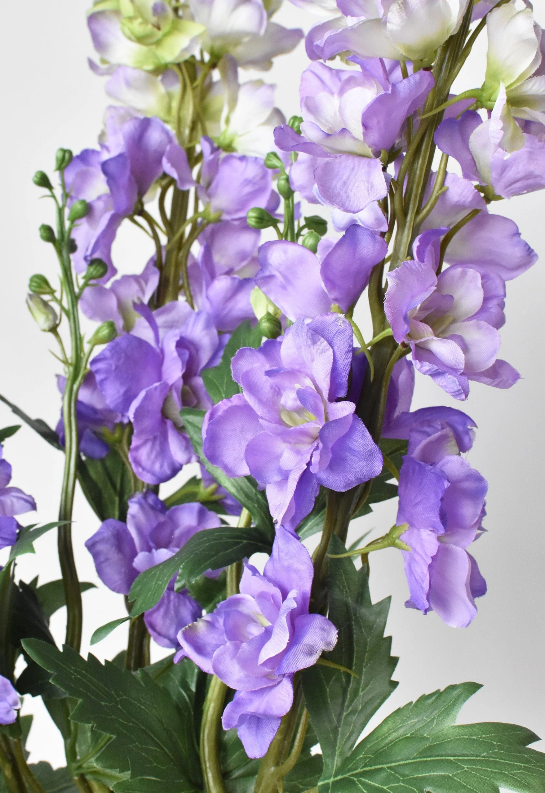 House of JSD 35" Faux Light Purple Delphinium Stem - Image 5