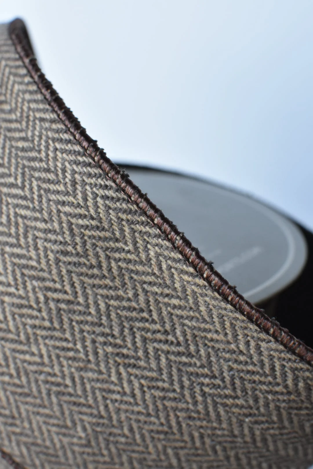4" x 10yd Brown/Tan Woven Herringbone Ribbon - Image 3