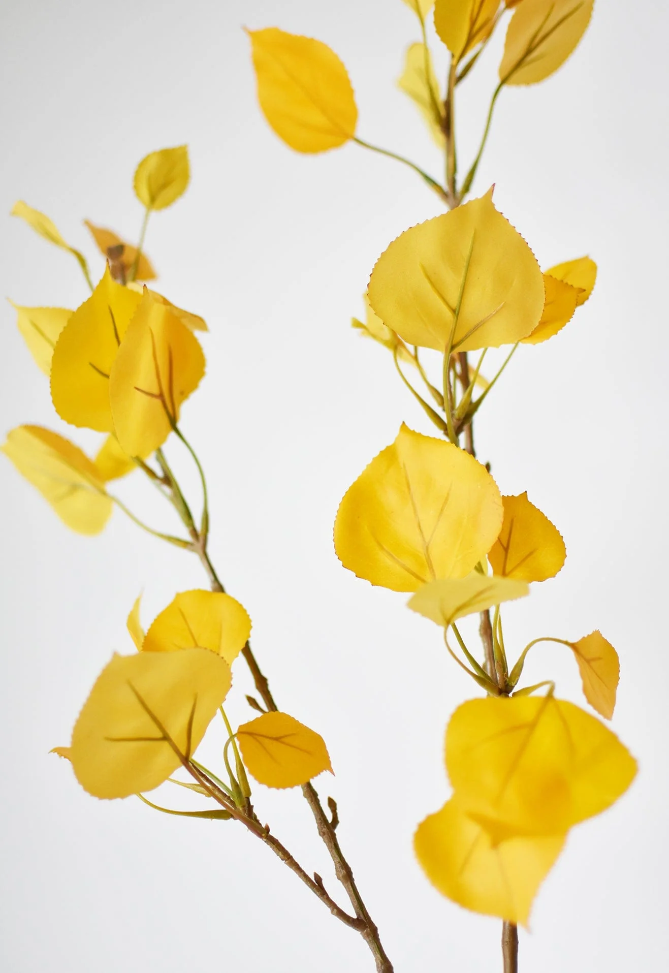 40" Faux Yellow Aspen Branch Spray - Image 2