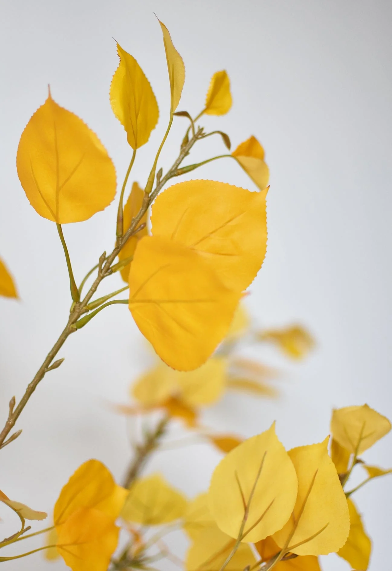 40" Faux Yellow Aspen Branch Spray - Image 5