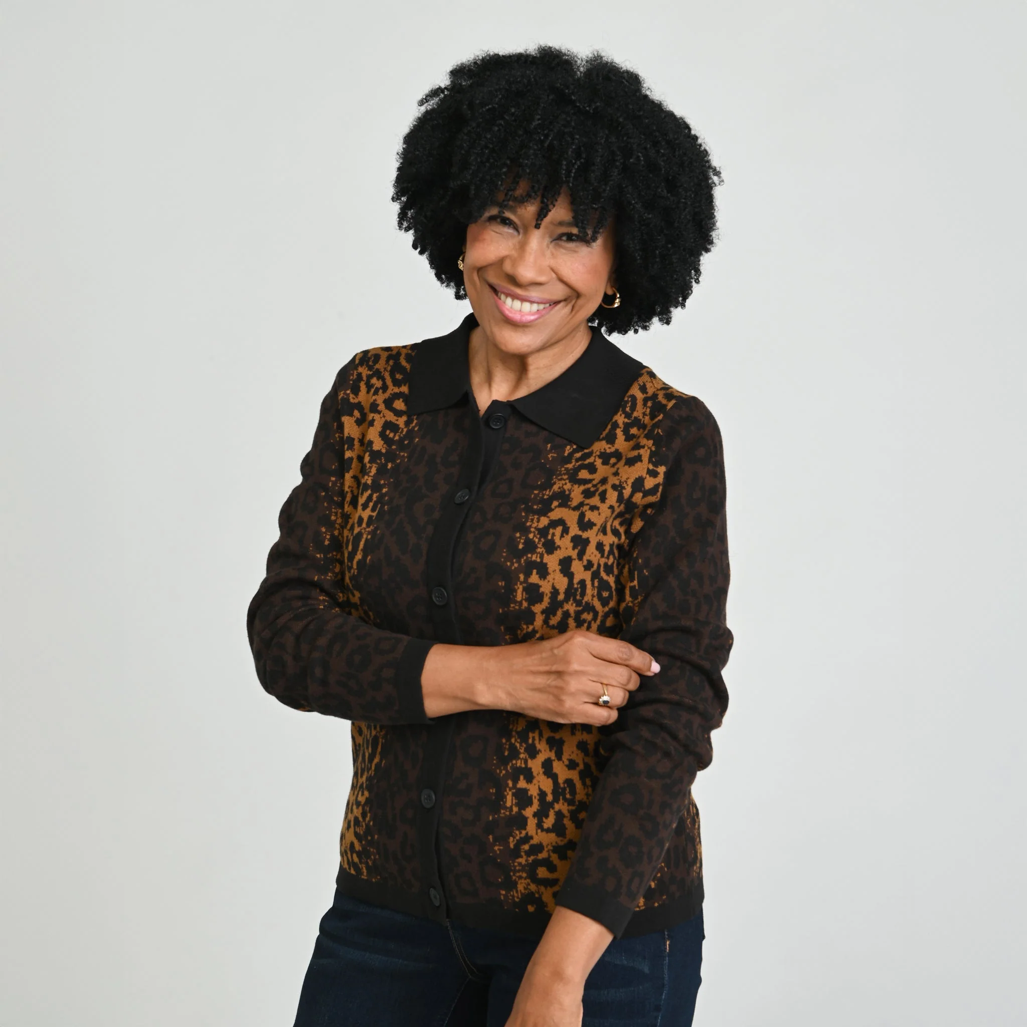 Christopher & Banks Animal Print Cardigan - Image 4