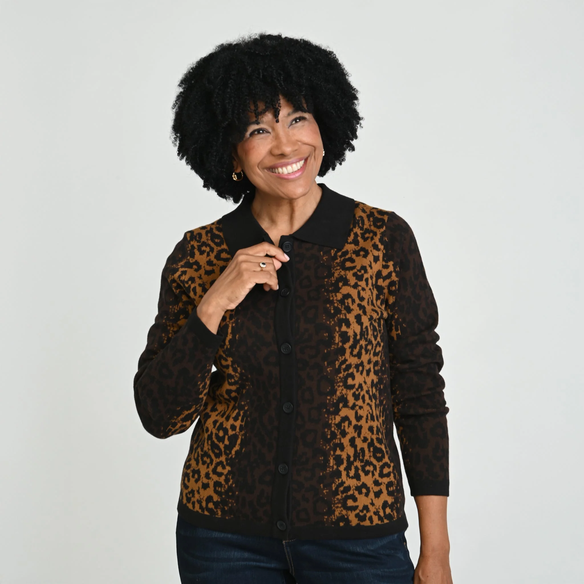 Christopher & Banks Animal Print Cardigan - Image 6