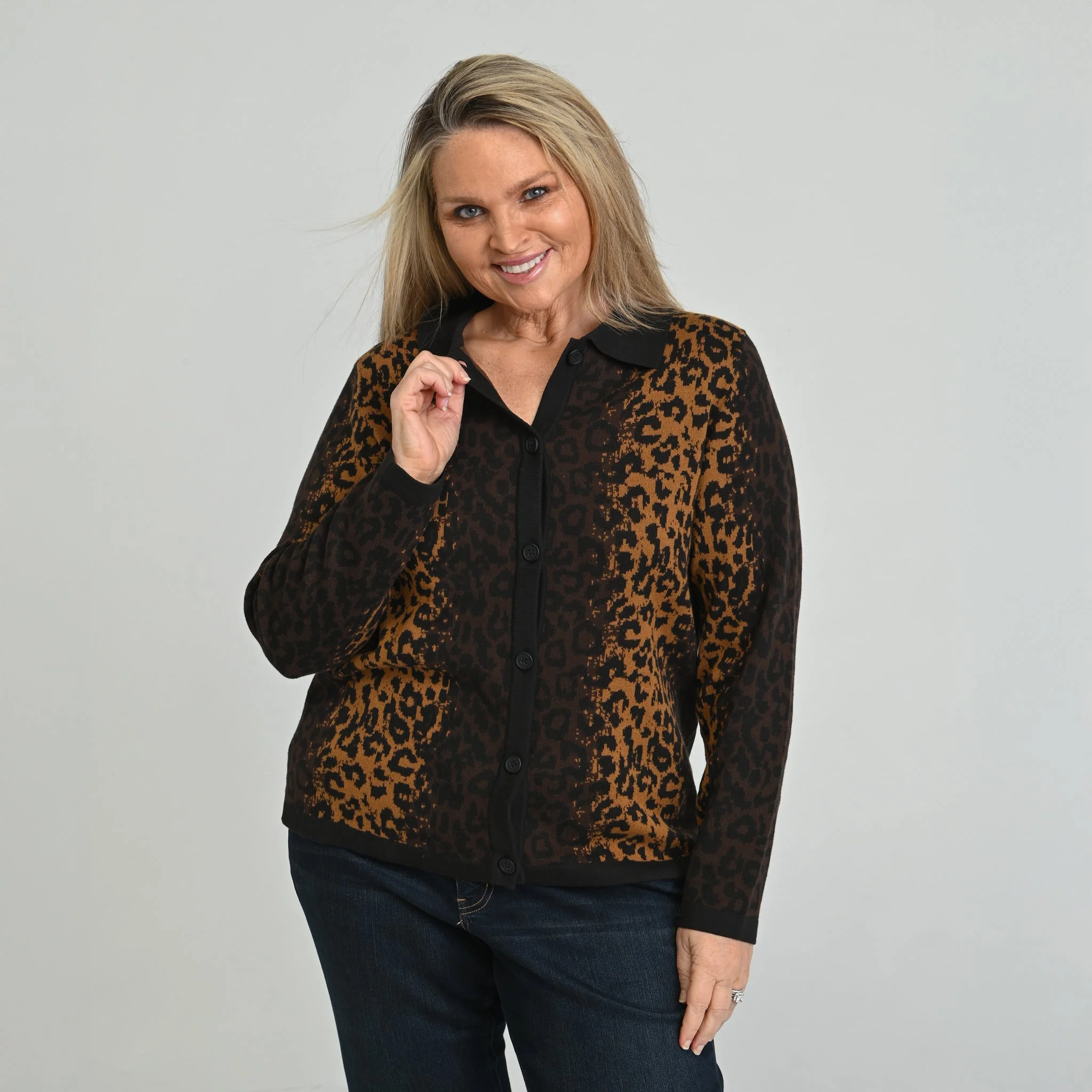 Christopher & Banks Animal Print Cardigan - Image 7