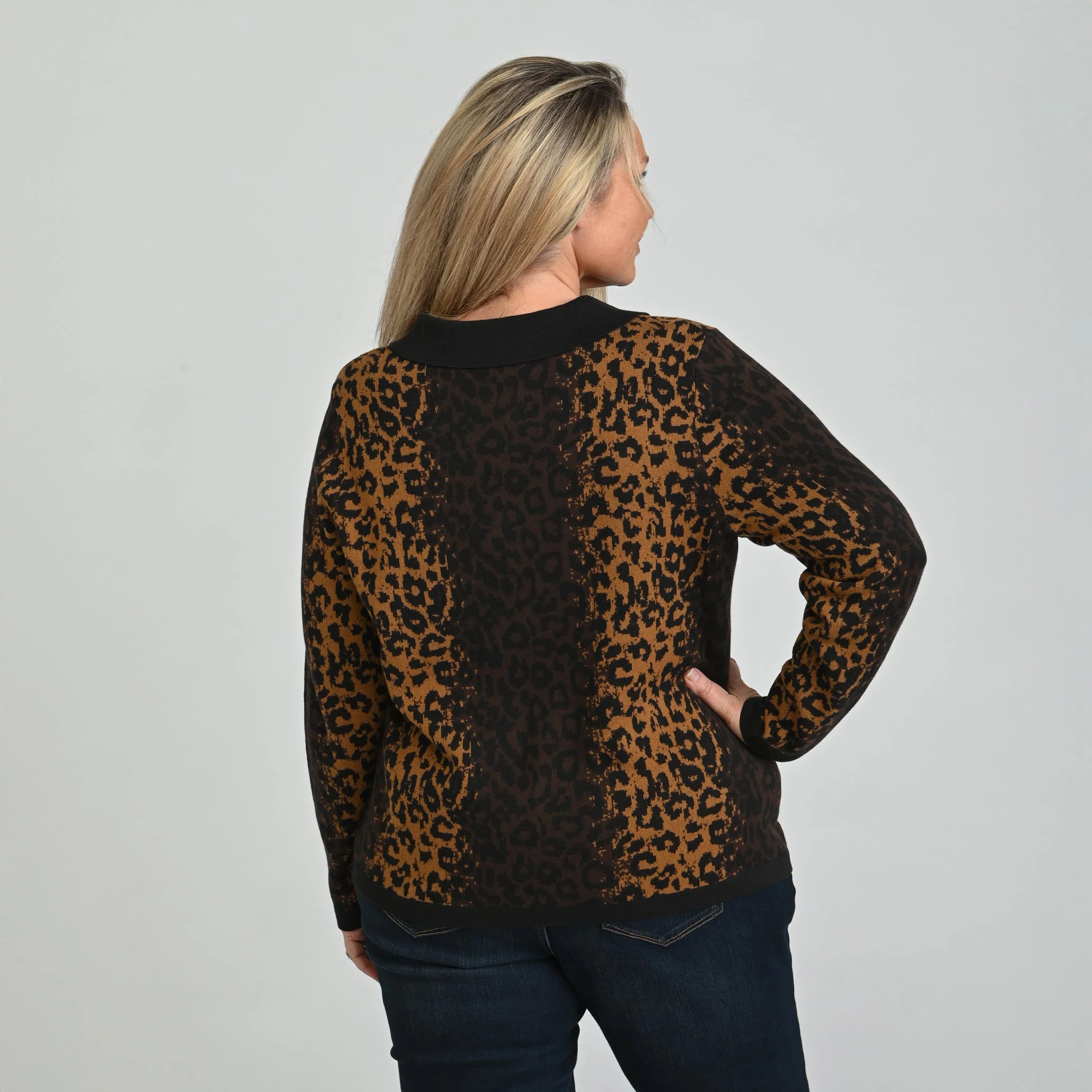 Christopher & Banks Animal Print Cardigan - Image 8