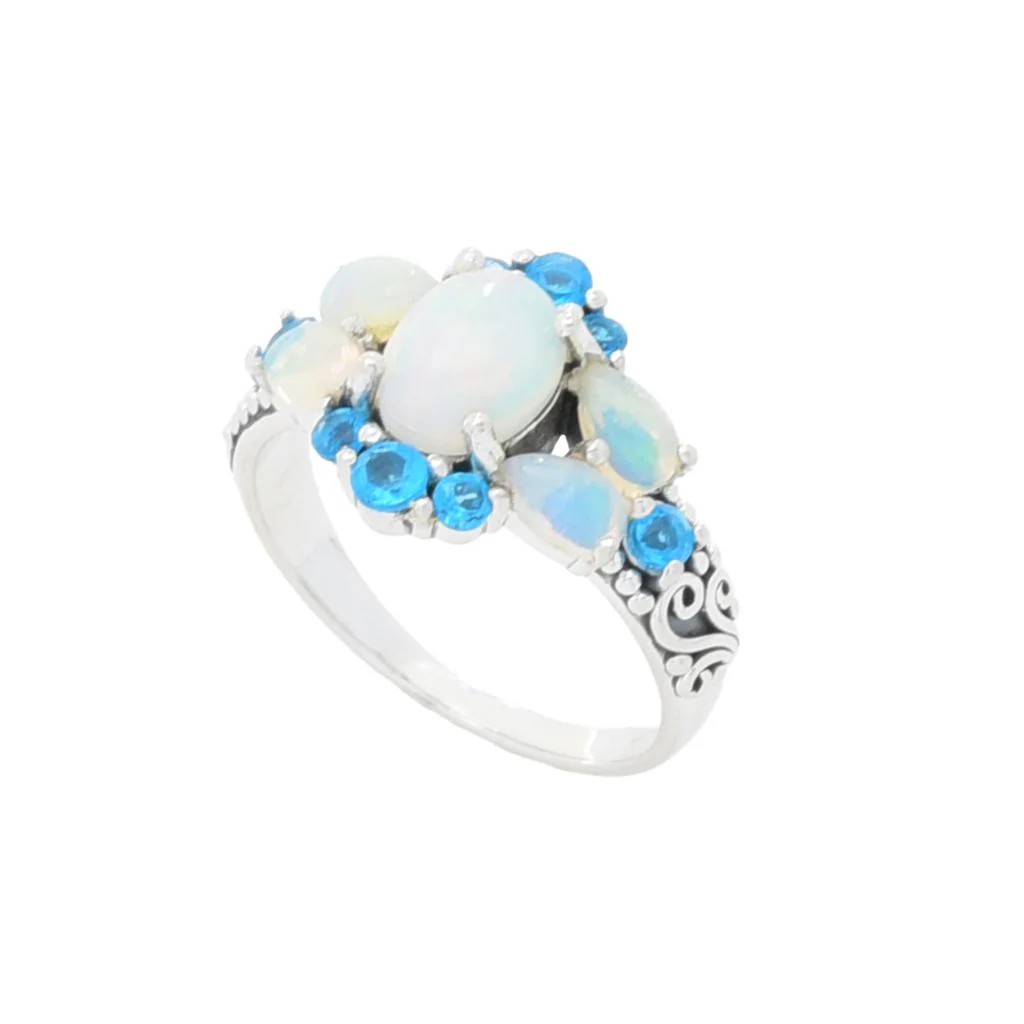 Artisan Silver by Samuel B. Opal & Choice of Gemstone Ring - Image 2