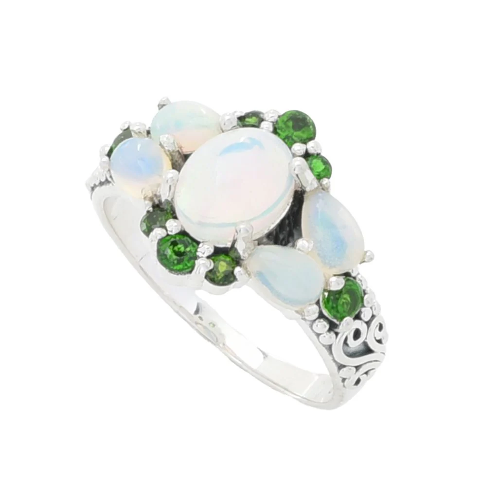 Artisan Silver by Samuel B. Opal & Choice of Gemstone Ring - Image 3