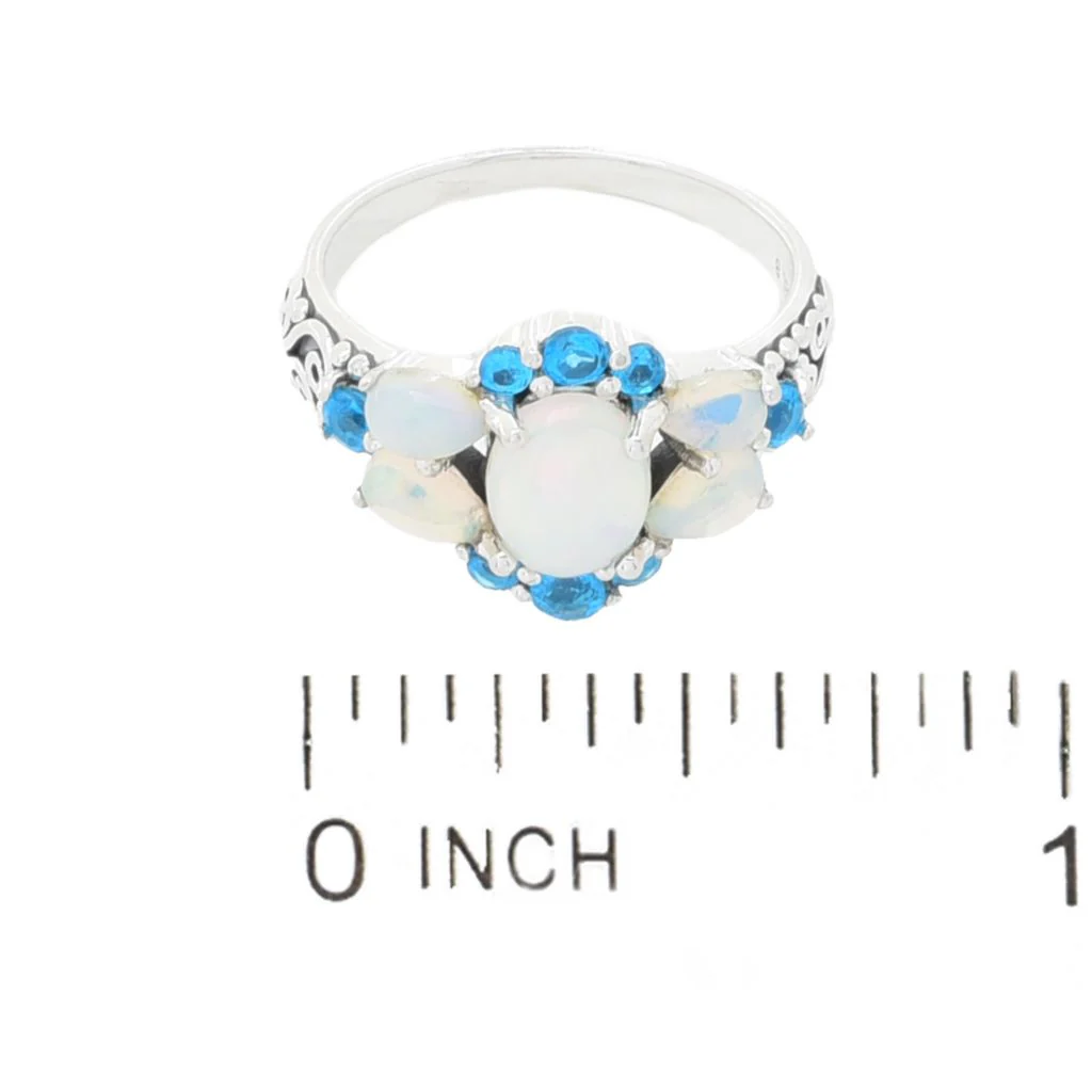 Artisan Silver by Samuel B. Opal & Choice of Gemstone Ring - Image 4