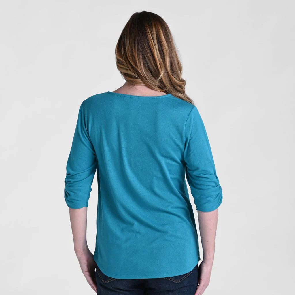 Christopher & Banks Ballet Neck Twisted Sleeve Tee - Image 3