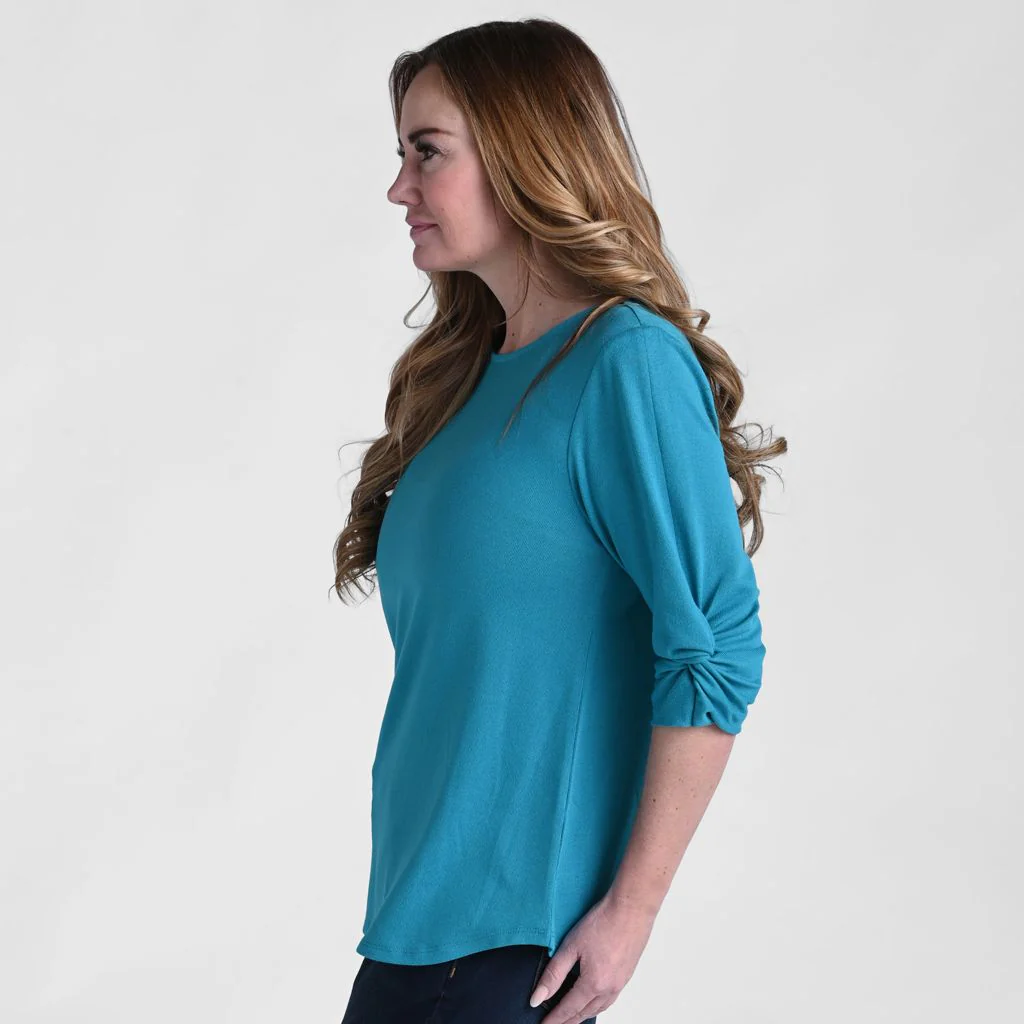 Christopher & Banks Ballet Neck Twisted Sleeve Tee - Image 4