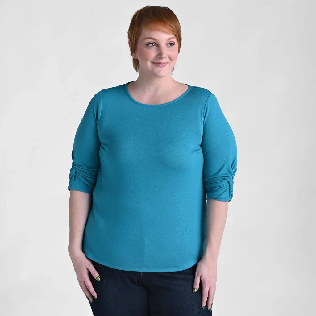 Christopher & Banks Ballet Neck Twisted Sleeve Tee - Image 5