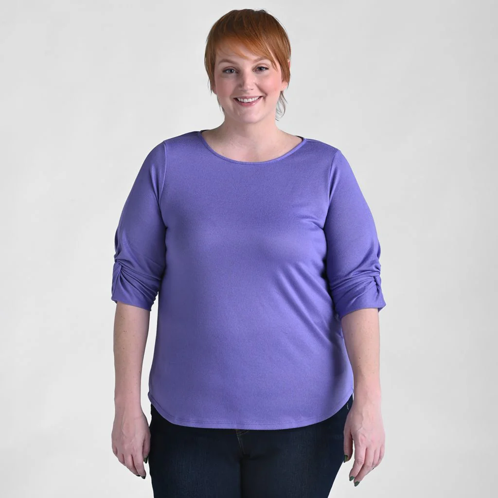 Christopher & Banks Ballet Neck Twisted Sleeve Tee - Image 6