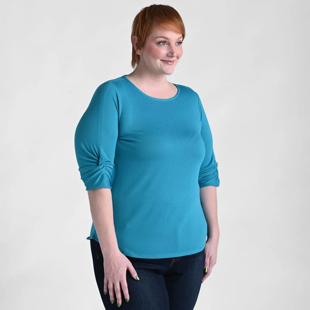 Christopher & Banks Ballet Neck Twisted Sleeve Tee - Image 8