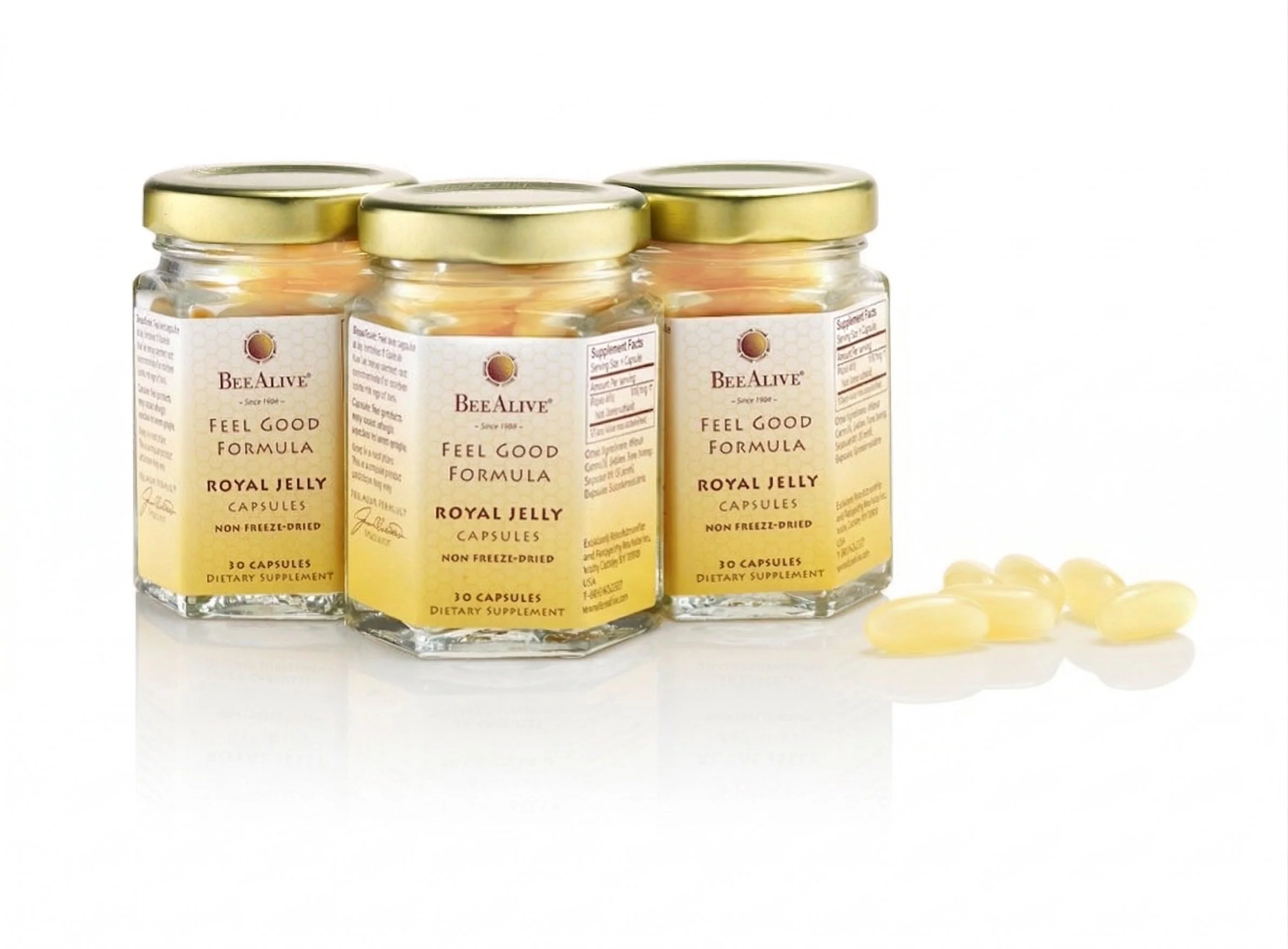 BeeAlive Energy Formula Royal Jelly Capsules - Image 2