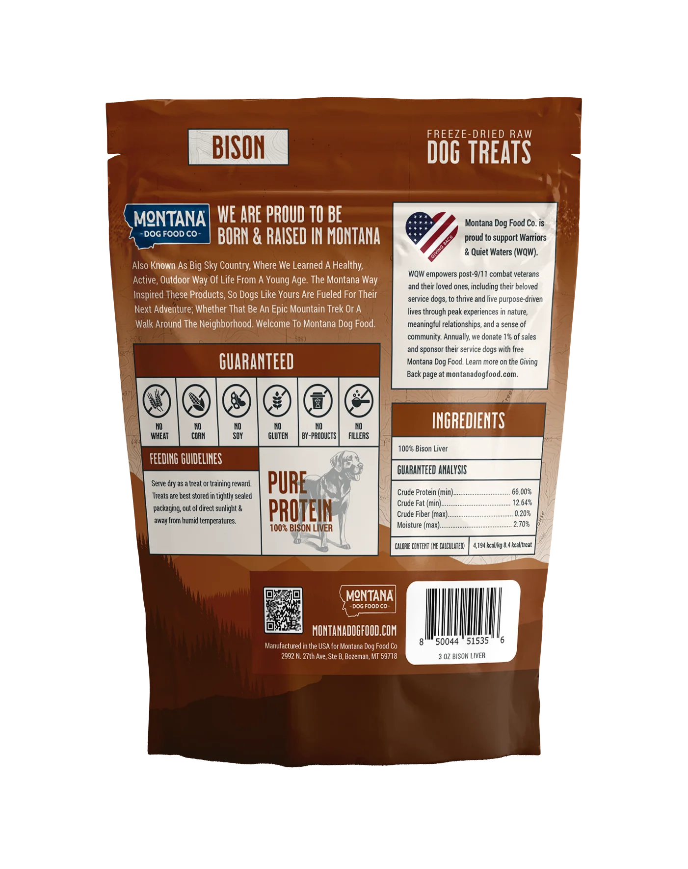 Montana Dog Food Co Bison Liver Freeze-Dried Dog Treats 3oz - Image 2