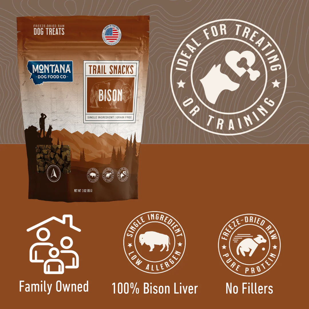 Montana Dog Food Co Bison Liver Freeze-Dried Dog Treats 3oz - Image 3