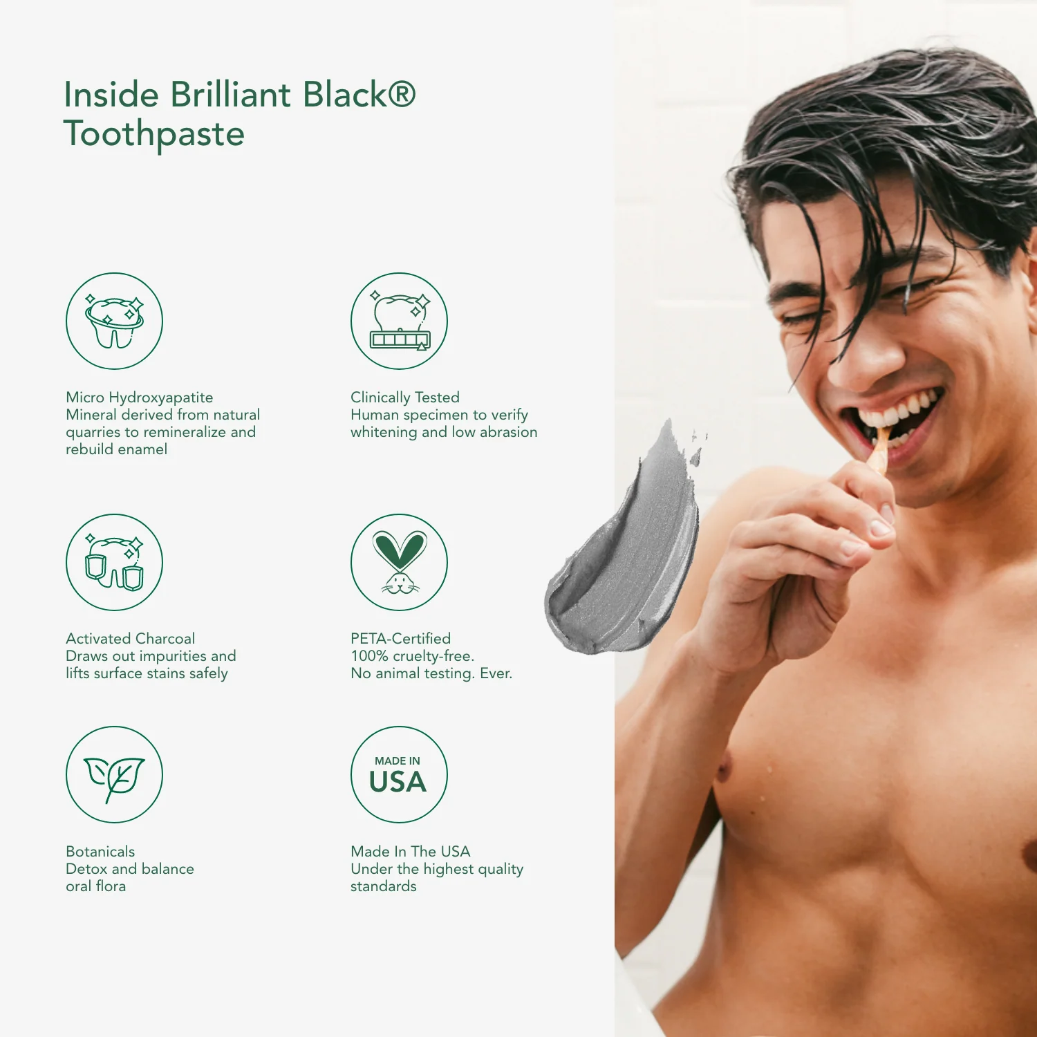 Terra & Co. Brilliant Black® Charcoal Whitening Fluoride-Free Toothpaste - Image 5