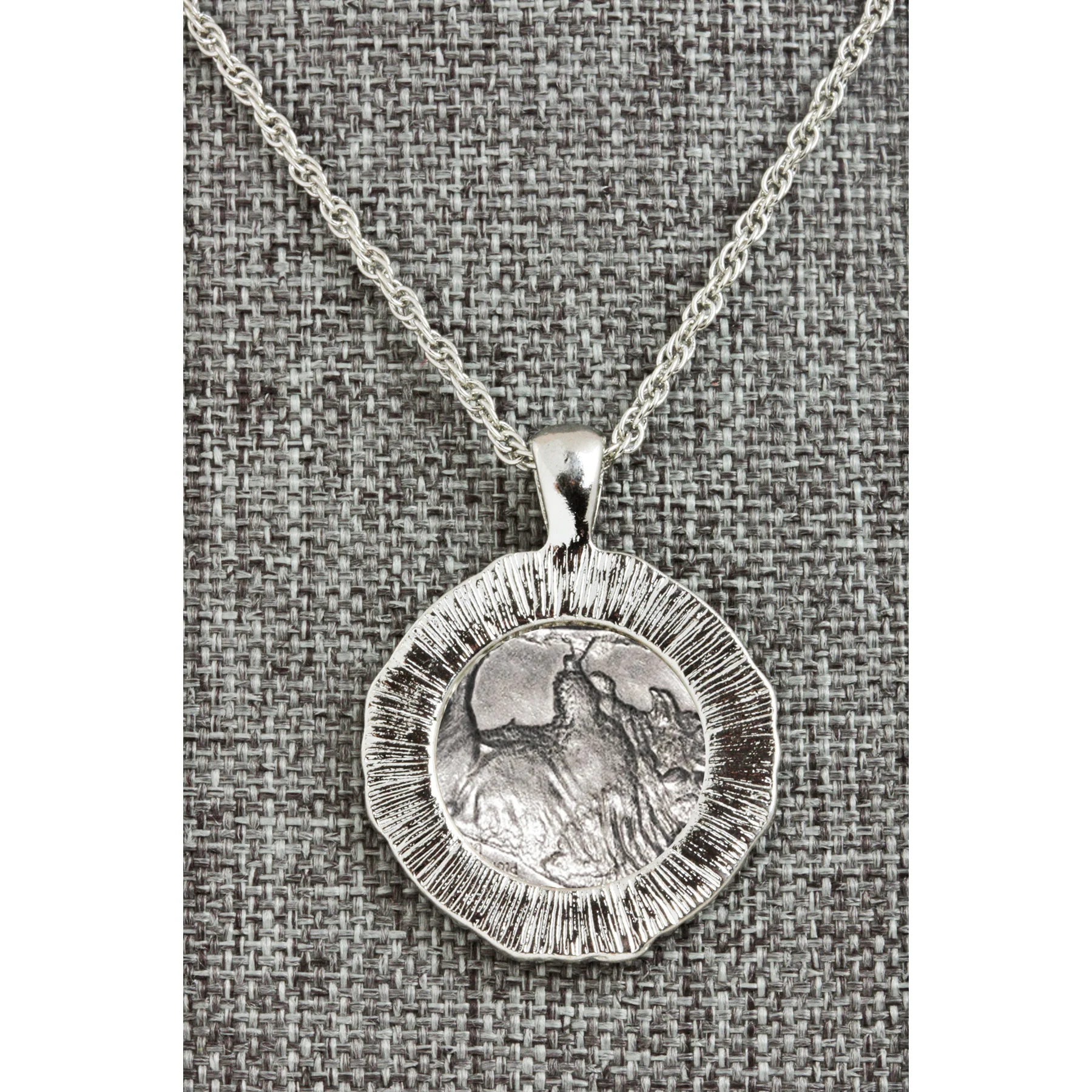 Buffalo Nickel Coin 1913-1938 Green Enamel Halo Pendant with 24" Chain + 3" Extender - Image 4