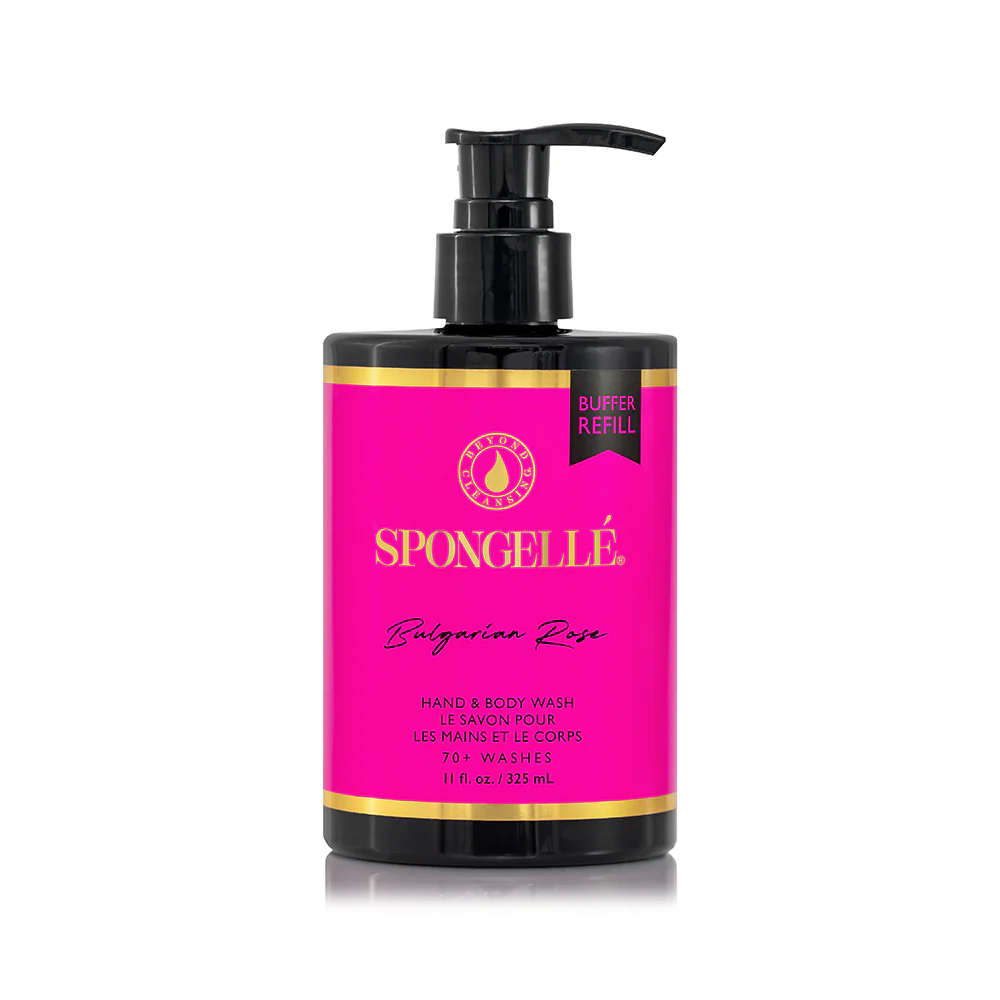 Spongellé Bulgarian Rose Boxed Flower & Body Wash Refill Set - Image 3
