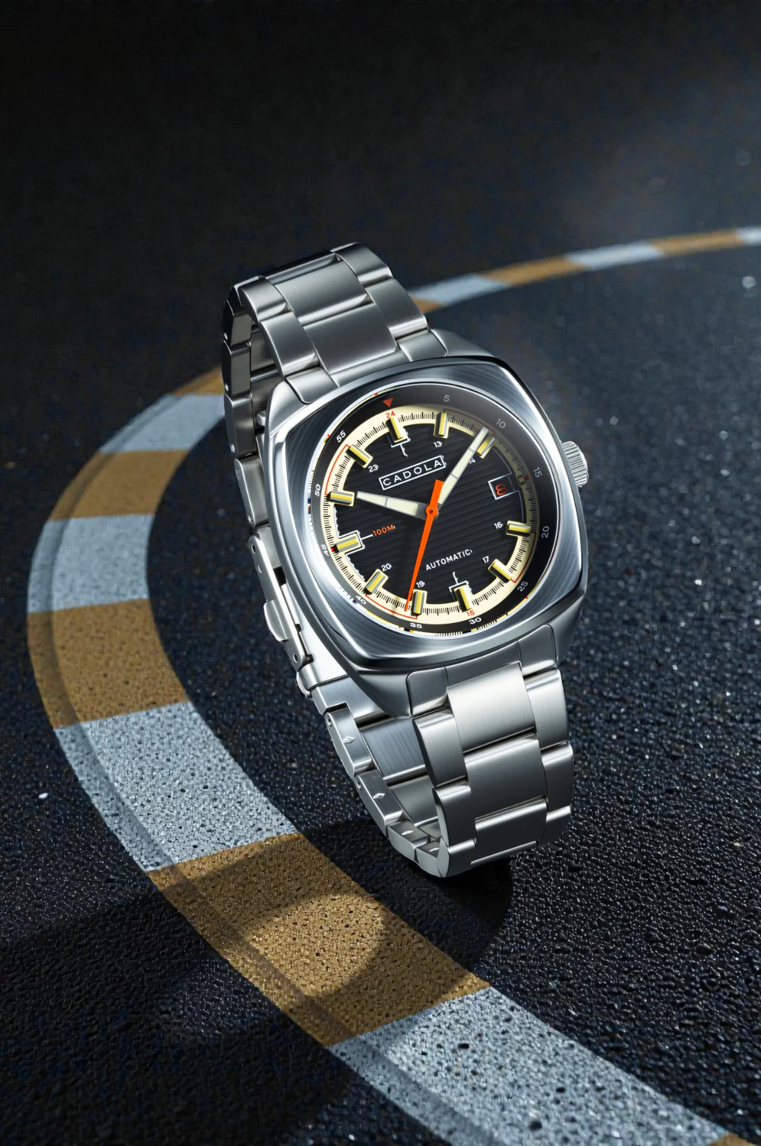 Cadola Men's 38mm Buxton Automatic Stainless Steel Bracelet Watch - Image 5