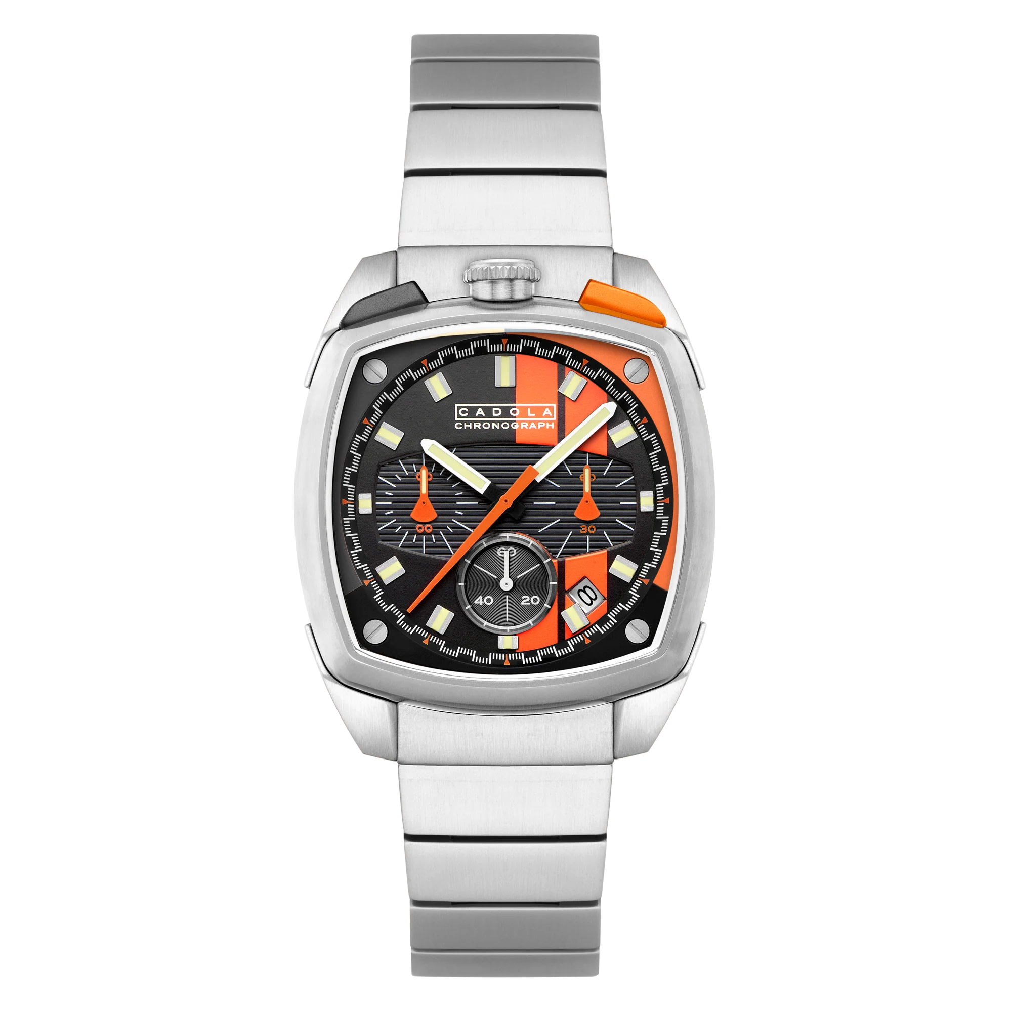 Cadola Men's 39mm Taurus Quartz Chronograph Square Bracelet Watch - Image 2