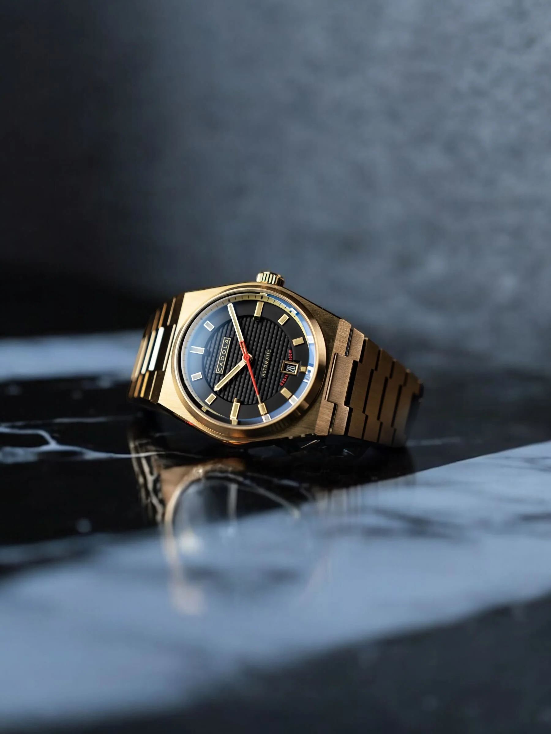 Cadola Men's 41mm Lydden Hill Automatic Goldtone Bracelet Watch - Image 3