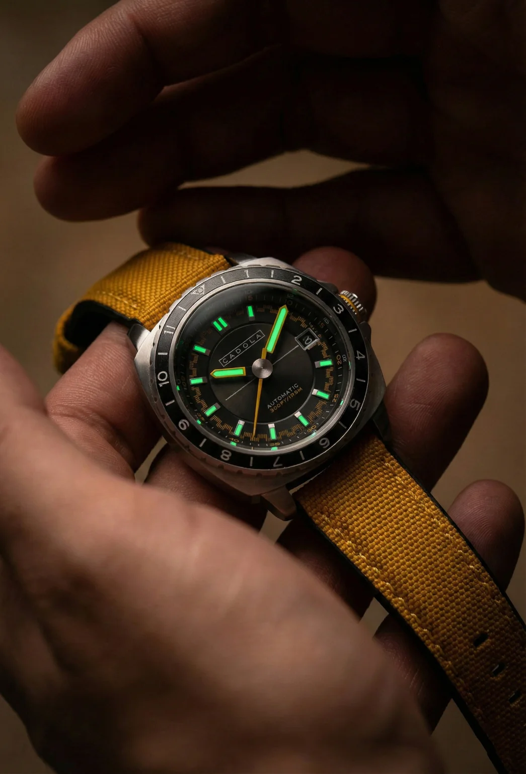 Cadola Men's 41mm Overdrive Automatic Canvas & Silicone Strap Watch - Image 13