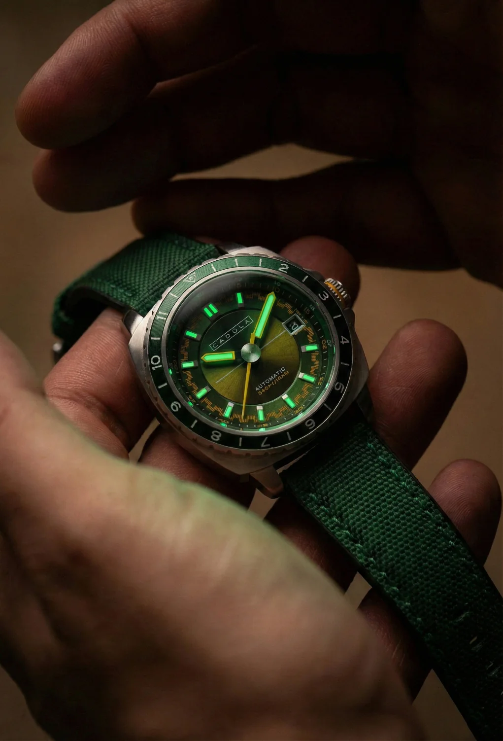 Cadola Men's 41mm Overdrive Automatic Canvas & Silicone Strap Watch - Image 15
