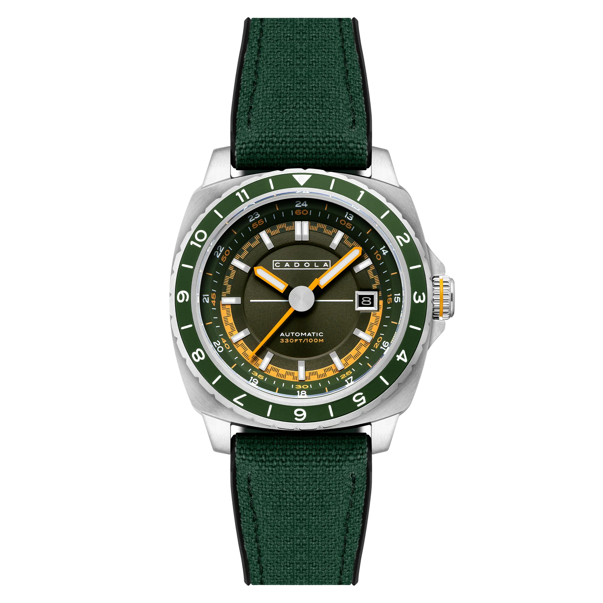 Cadola Men's 41mm Overdrive Automatic Canvas & Silicone Strap Watch - Image 2