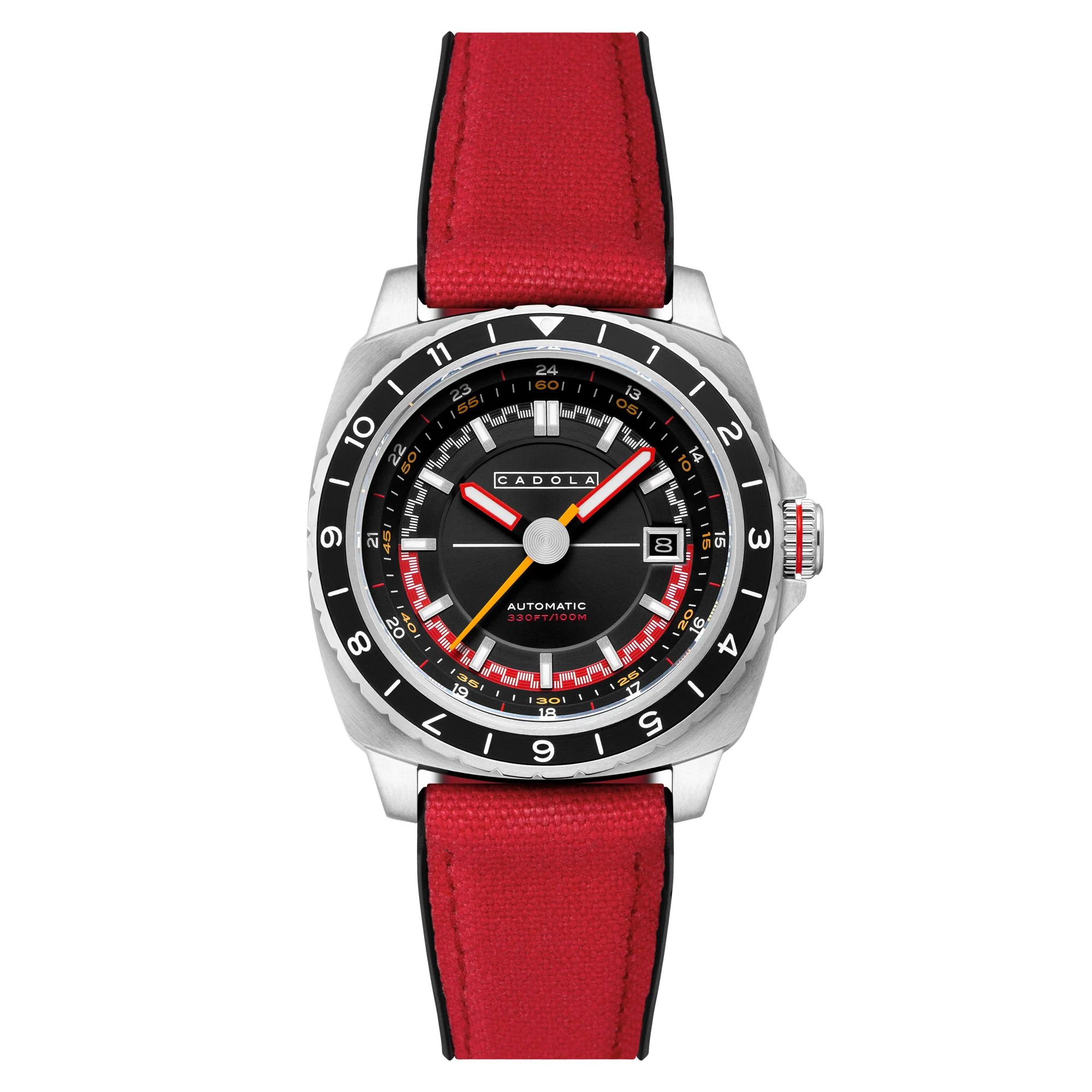 Cadola Men's 41mm Overdrive Automatic Canvas & Silicone Strap Watch - Image 3