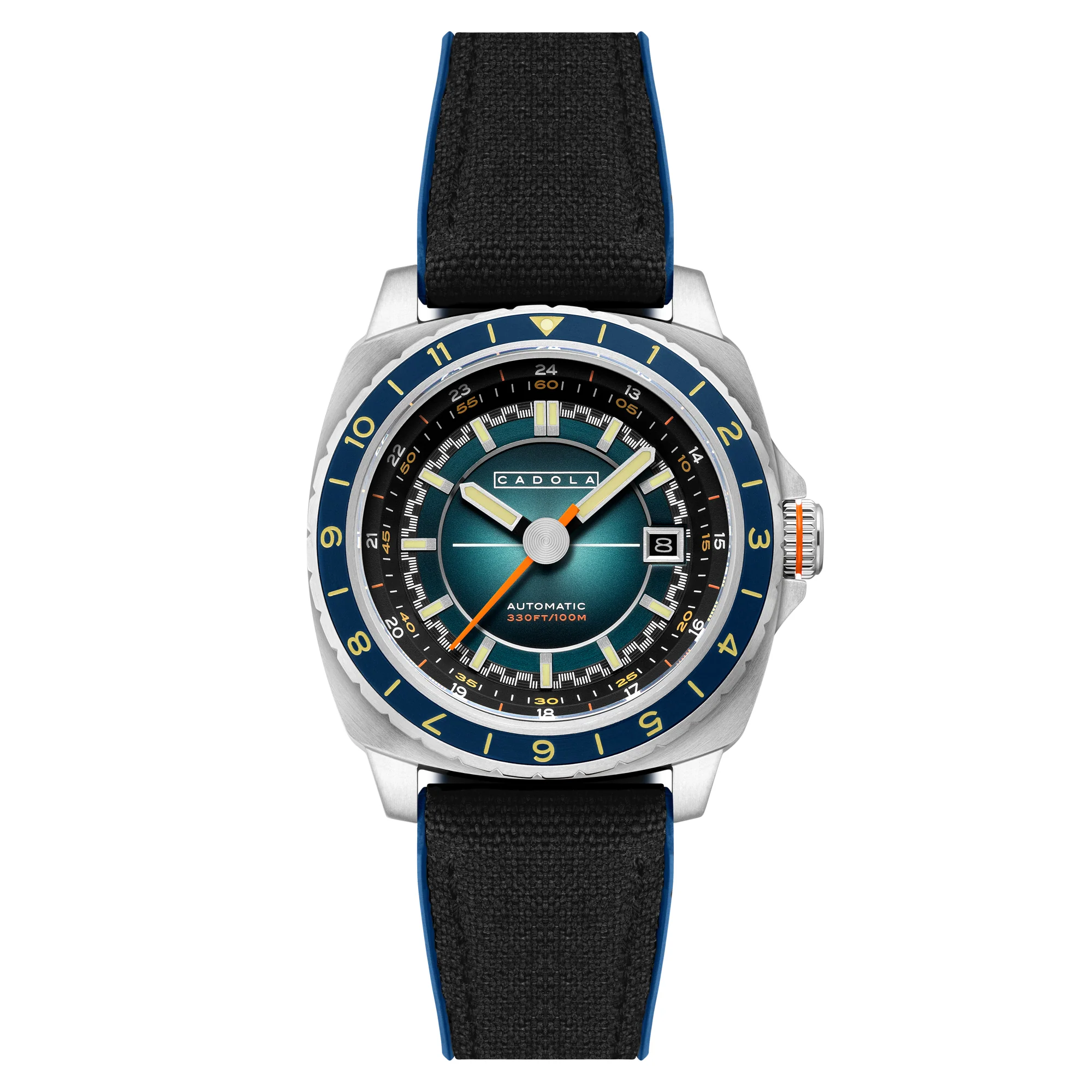 Cadola Men's 41mm Overdrive Automatic Canvas & Silicone Strap Watch - Image 5