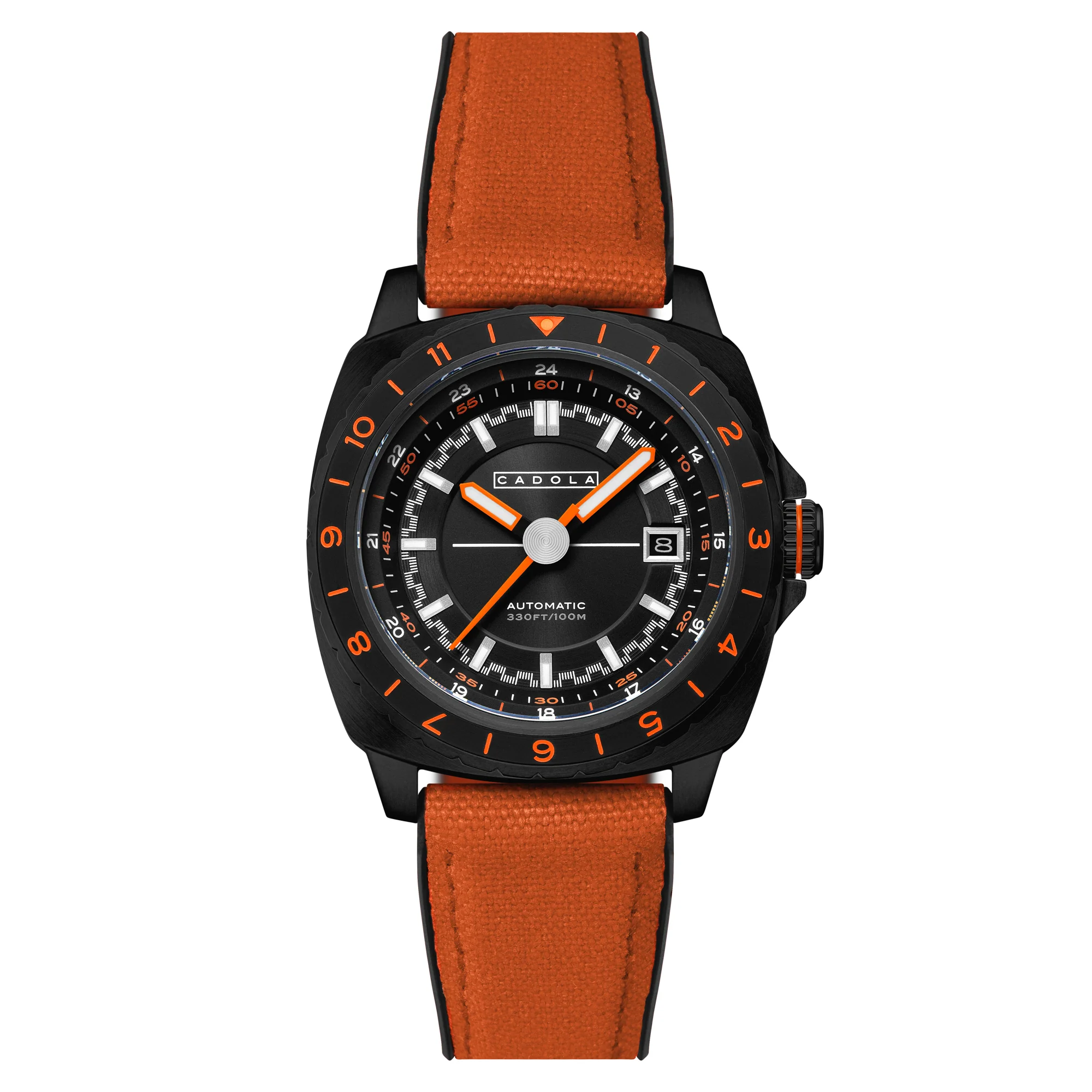 Cadola Men's 41mm Overdrive Automatic Canvas & Silicone Strap Watch - Image 7