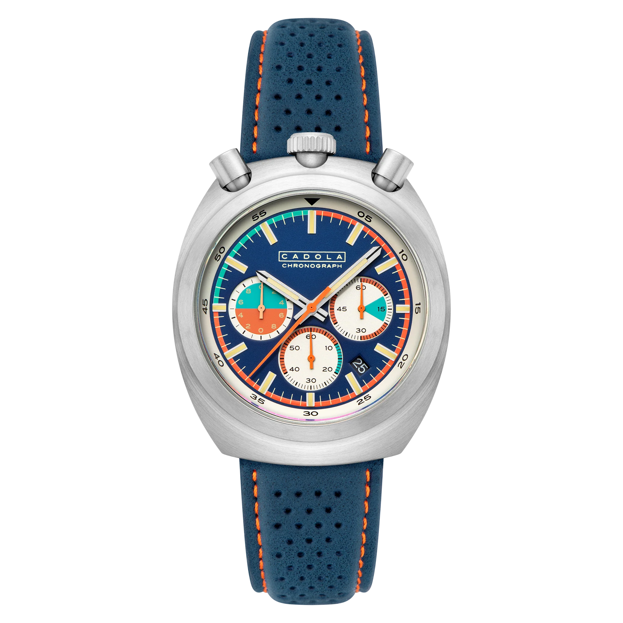 Cadola Men's 42mm Testa Di Toro Quartz Chronograph Leather Strap Watch - Image 2