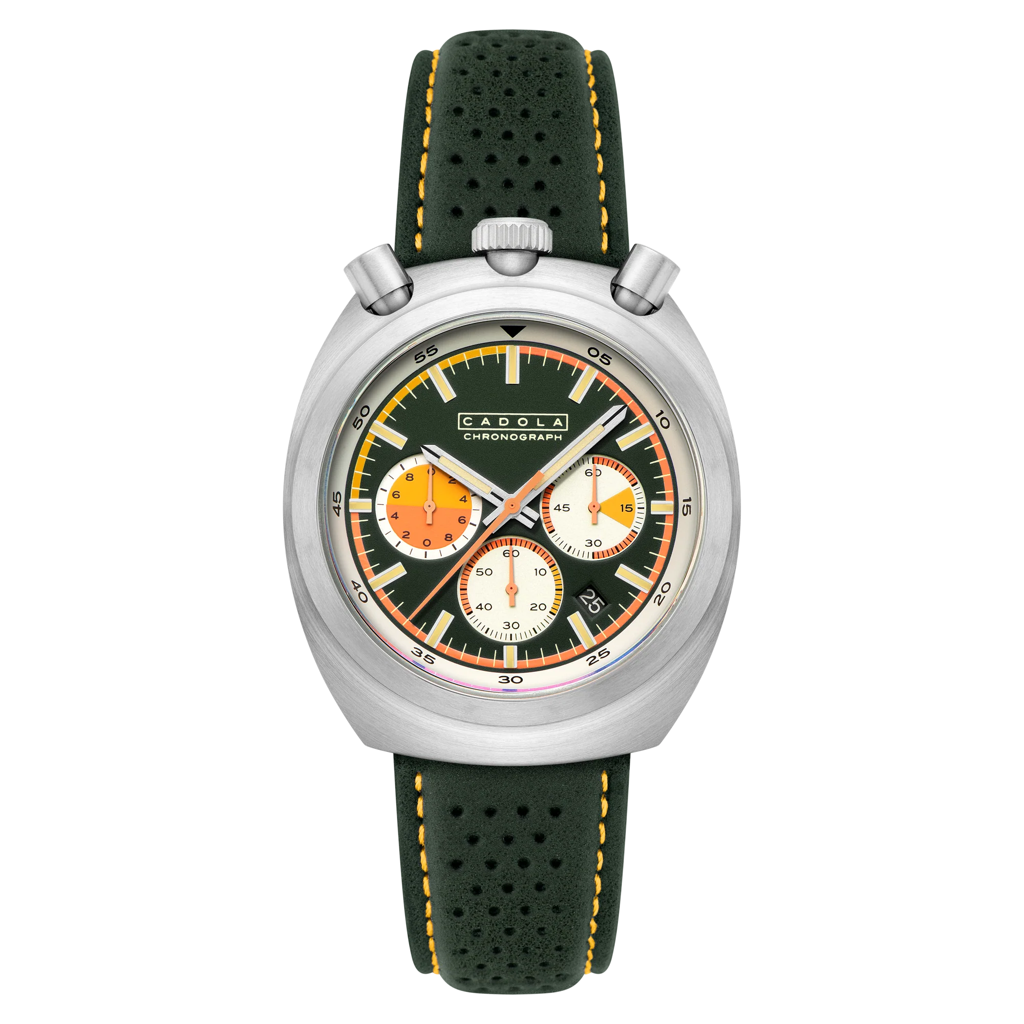 Cadola Men's 42mm Testa Di Toro Quartz Chronograph Leather Strap Watch - Image 3