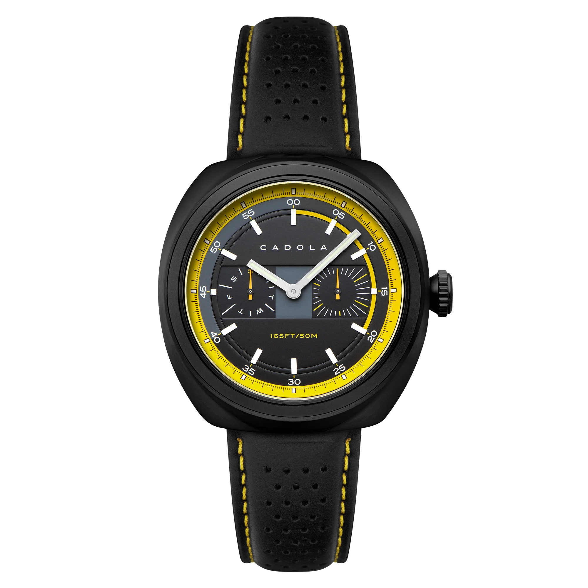 Cadola Men's 43mm Giulia Quartz Calendar Leather Strap Watch - Image 2