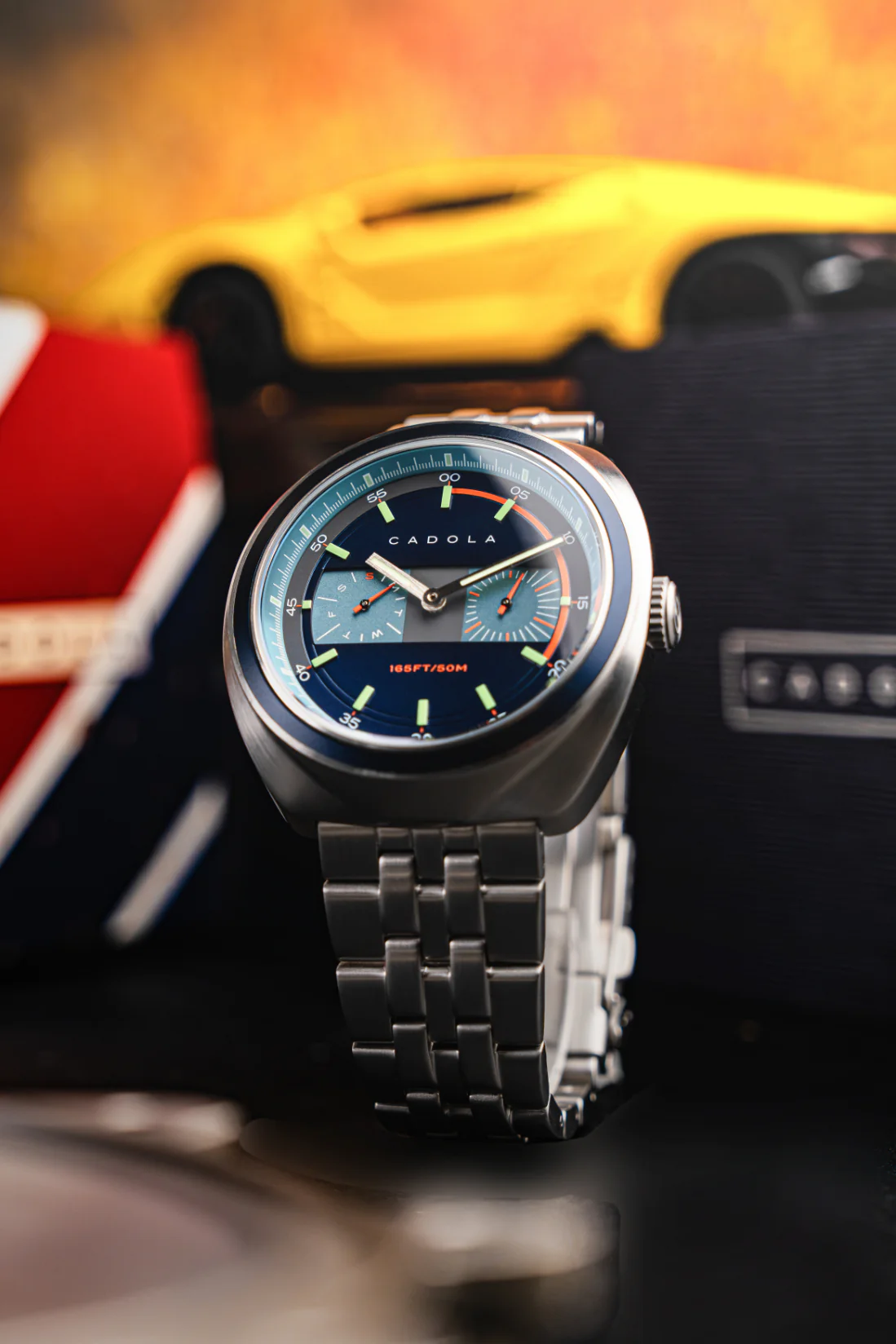 Cadola Men's 43mm Giulia Quartz Calendar Stainless Steel Bracelet Watch - Image 3
