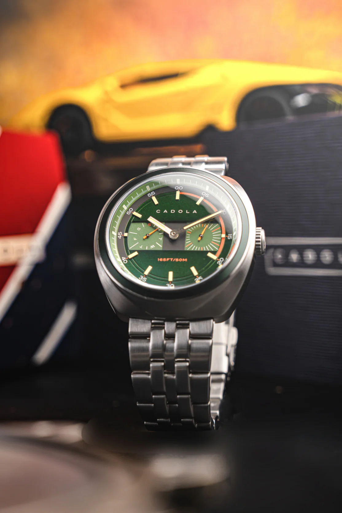 Cadola Men's 43mm Giulia Quartz Calendar Stainless Steel Bracelet Watch - Image 8