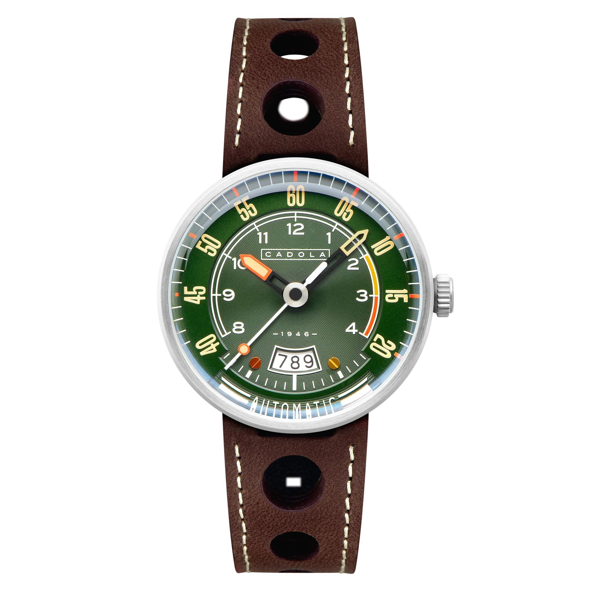 Cadola Men's 44mm RPM Automatic Leather Strap Watch - Image 3