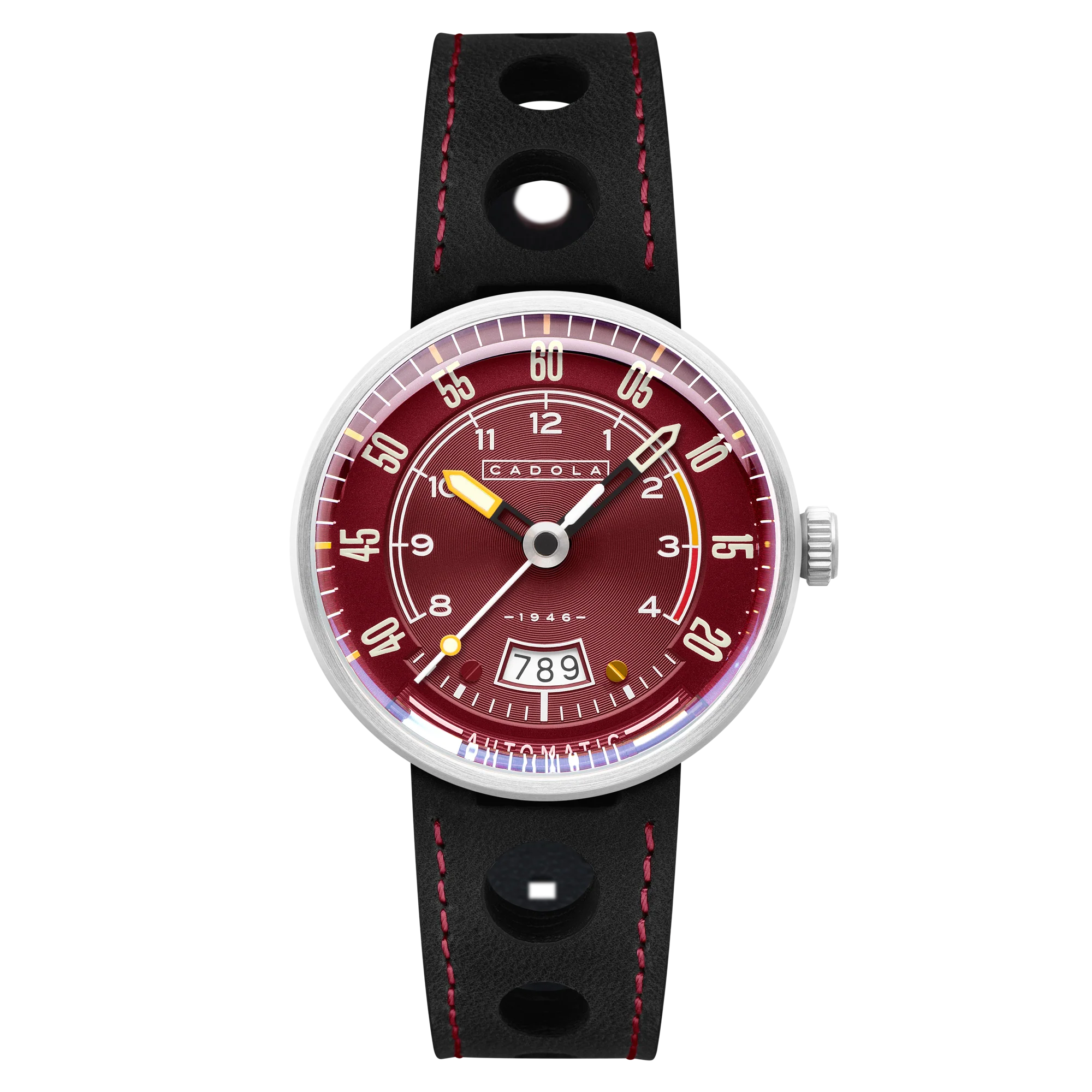 Cadola Men's 44mm RPM Automatic Leather Strap Watch - Image 4