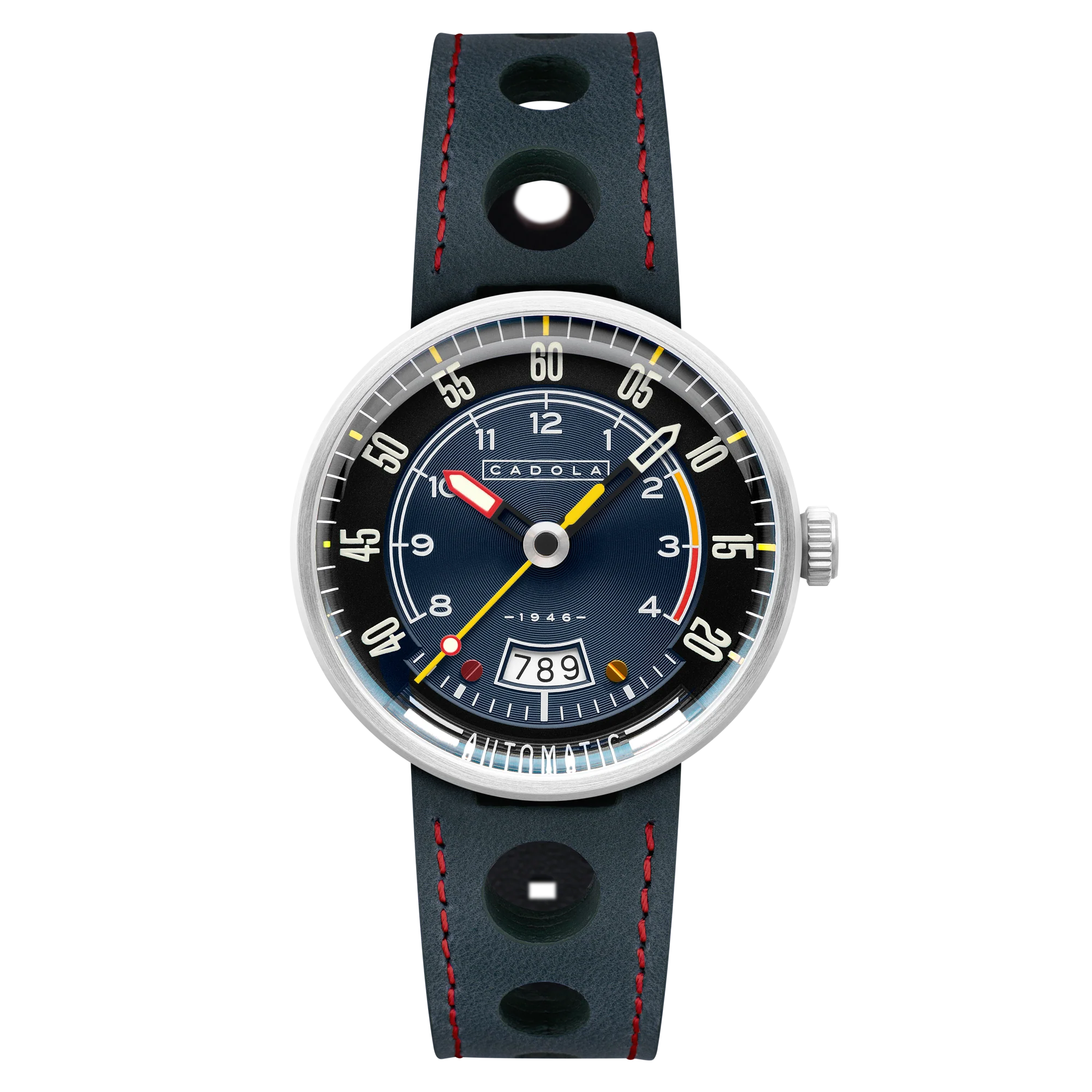 Cadola Men's 44mm RPM Automatic Leather Strap Watch - Image 5