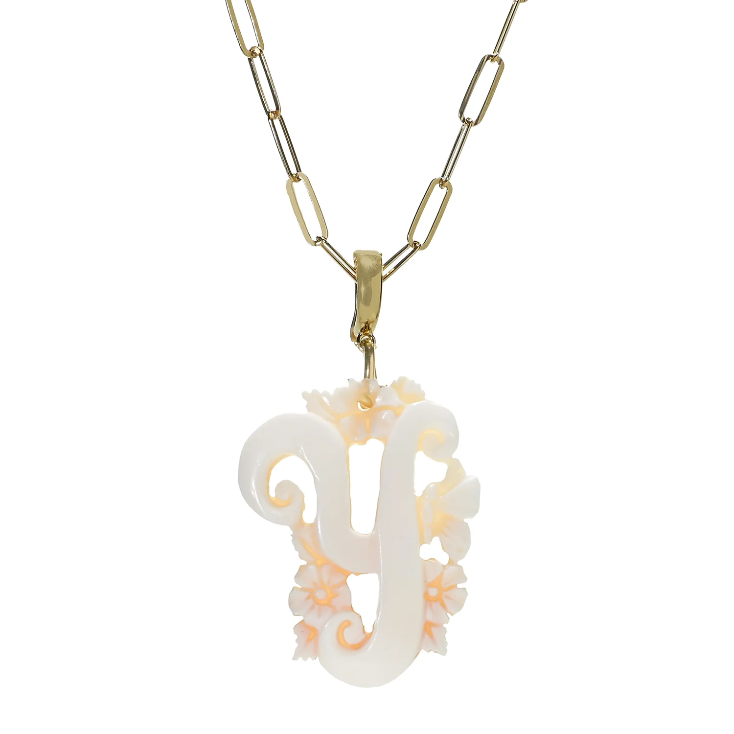 Cameo Italiano 18K Gold Plated Cameo Initial Pendant - Image 11