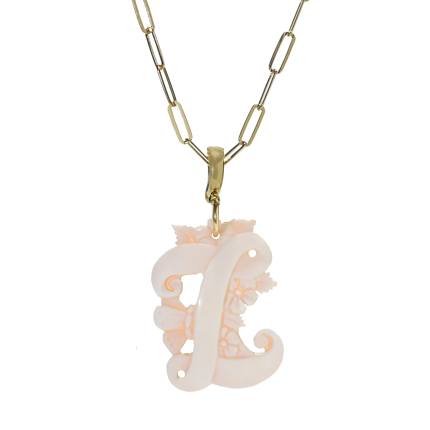 Cameo Italiano 18K Gold Plated Cameo Initial Pendant - Image 12
