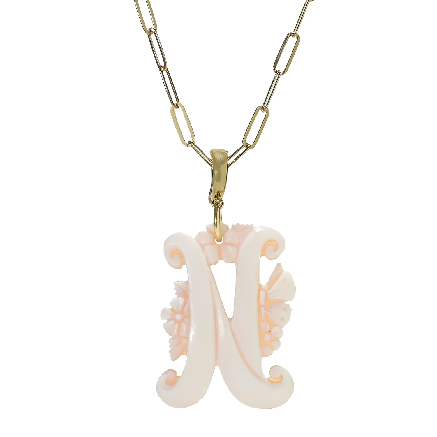 Cameo Italiano 18K Gold Plated Cameo Initial Pendant - Image 6