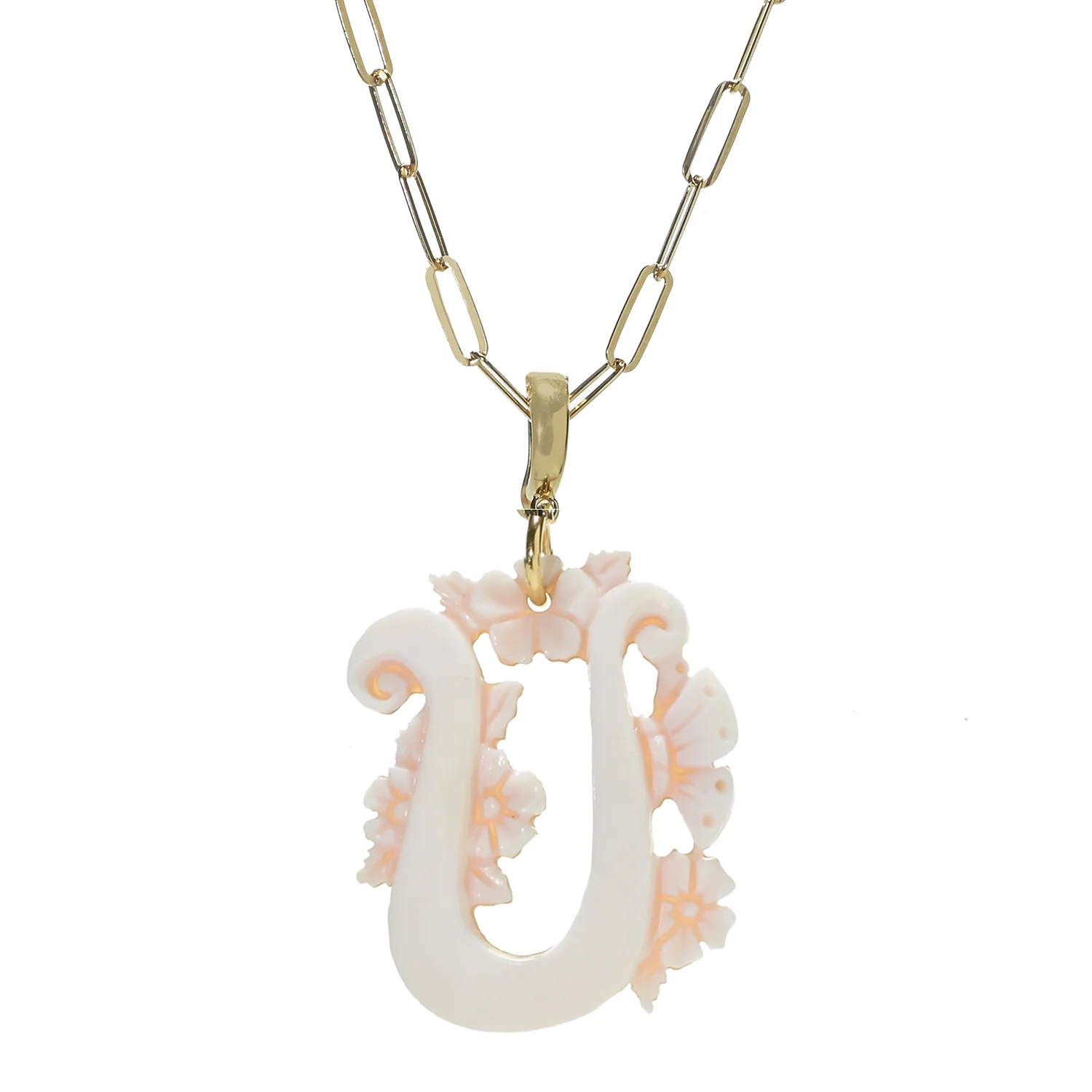 Cameo Italiano 18K Gold Plated Cameo Initial Pendant - Image 8