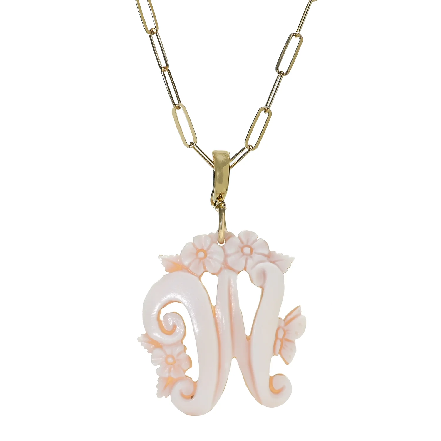 Cameo Italiano 18K Gold Plated Cameo Initial Pendant - Image 9