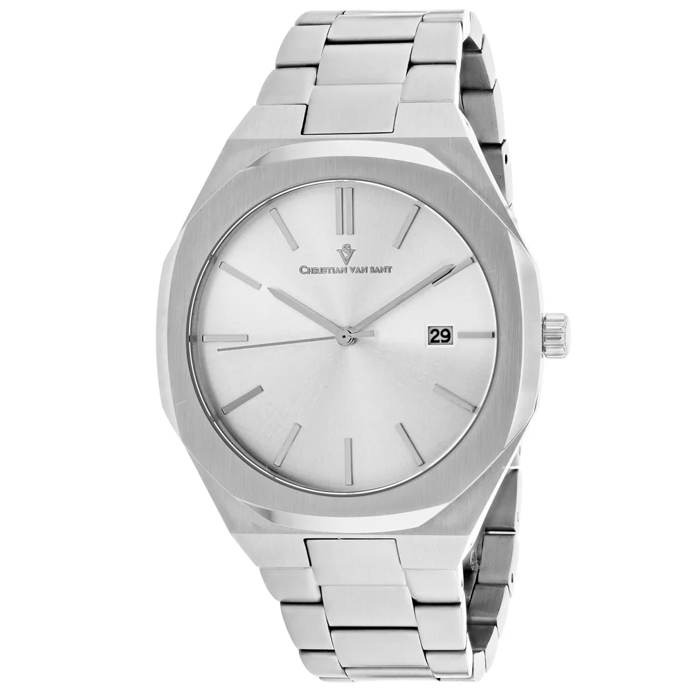 Christian Van Sant Men's 42mm Octavius Slim Quartz Date Sleek Bracelet Watch - Image 2