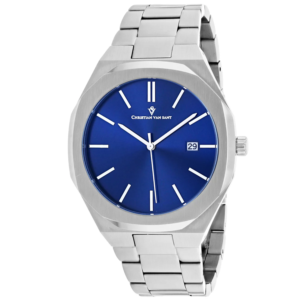 Christian Van Sant Men's 42mm Octavius Slim Quartz Date Sleek Bracelet Watch - Image 3